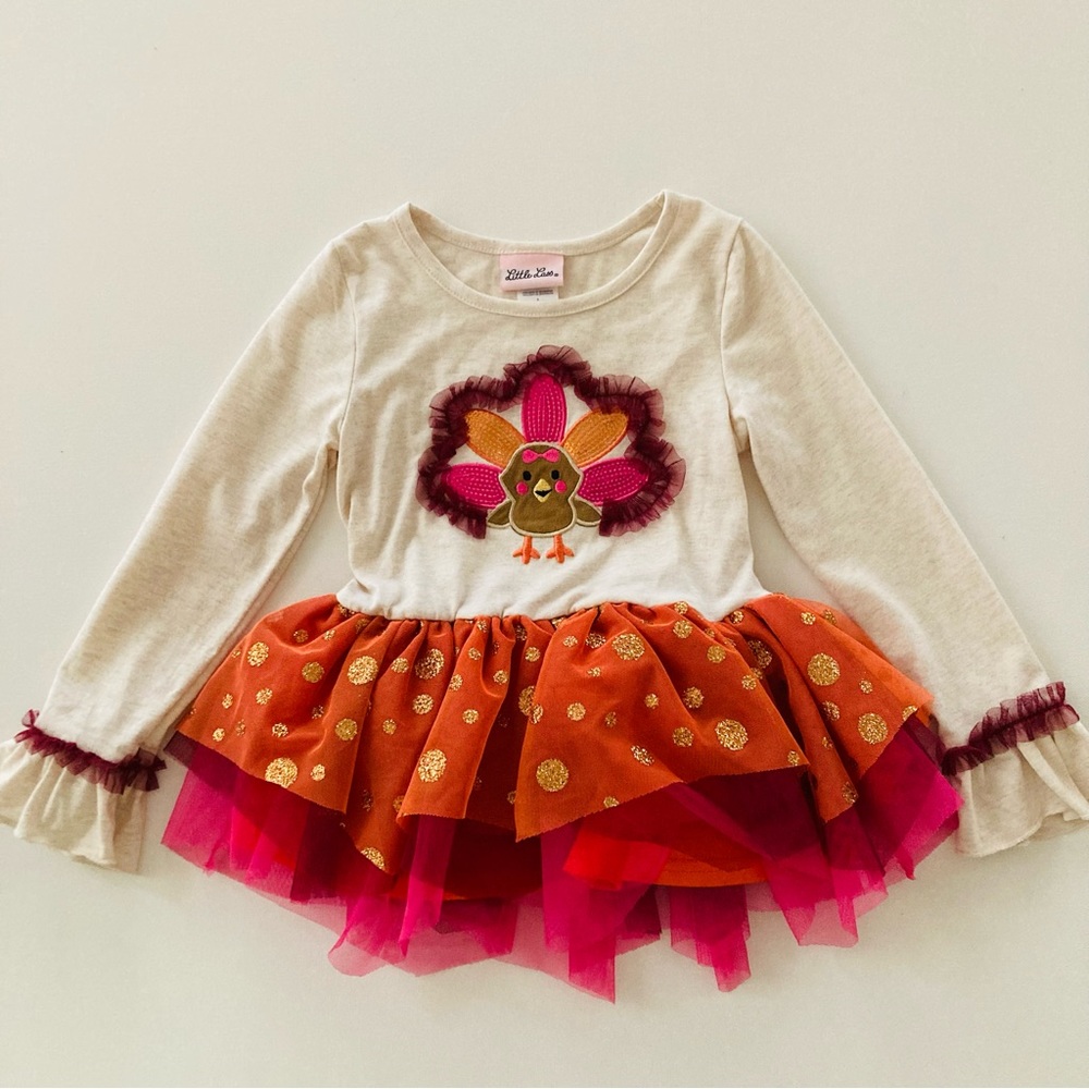 Girls 5 Holiday Turkey Tutu Top Thanksgiving